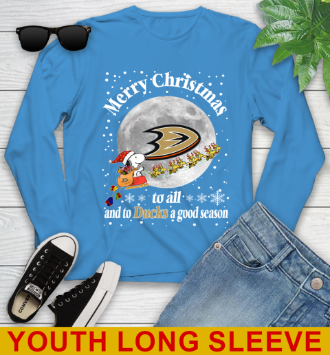 Anaheim Ducks Merry Christmas To All And To Ducks A Good Season NHL Hockey Sports Youth Long Sleeve 8