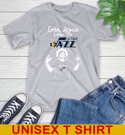 Utah Jazz NBA Basketball Even Jesus Loves The Jazz Shirt T-Shirt 5