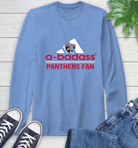NHL A Badass Florida Panthers Fan Adidas Hockey Sports Long Sleeve T-Shirt 12