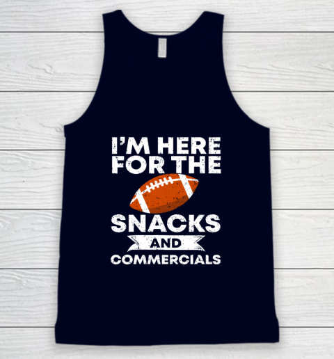 Snacks And Commercials Funny Football Bowl Tank Top 2