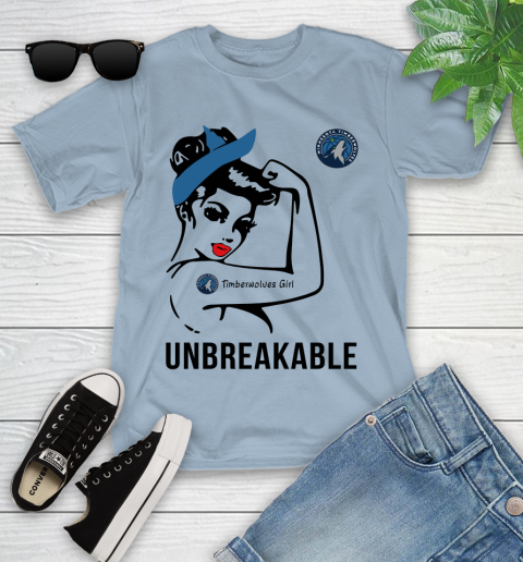 NBA Minnesota Timberwolves Girl Unbreakable Basketball Sports Youth T-Shirt 6