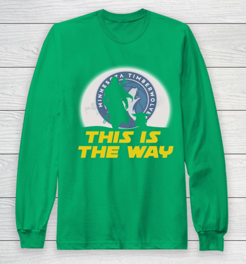 Minnesota Timberwolves NBA Basketball Star Wars Yoda And Mandalorian This Is The Way Long Sleeve T-Shirt 4