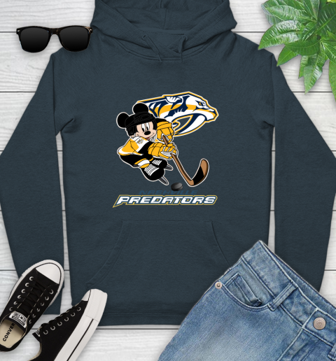 NHL Nashville Predators Mickey Mouse Disney Hockey T Shirt Youth Hoodie 8