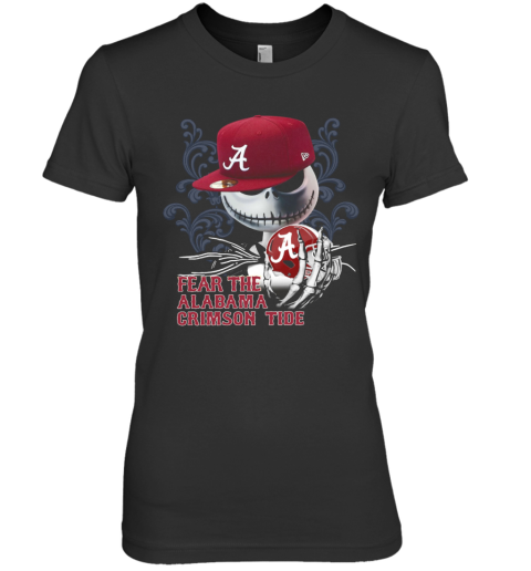 Jack Skellington Fear The Alabama Crimson Tide Premium Women's T-Shirt