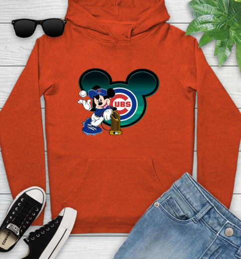 MLB Chicago Cubs The Commissioner's Trophy Mickey Mouse Disney Youth Hoodie 5