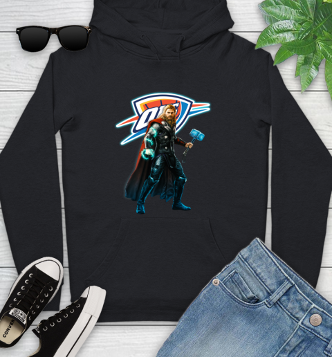 NBA Thor Avengers Endgame Basketball Oklahoma City Thunder Youth Hoodie 2