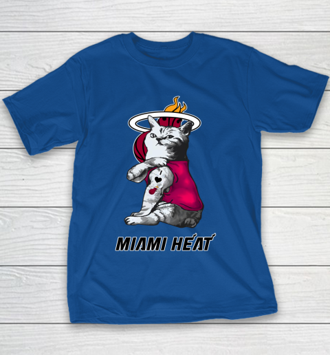 NBA Basketball My Cat Loves Miami Heat Youth T-Shirt 6