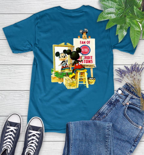 NBA Basketball Detroit Pistons Mickey Drawing Shirt 89