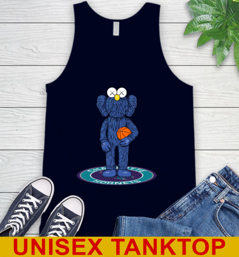 NBA Basketball Charlotte Hornets Kaws Bff Blue Figure Shirt Tank Top 3