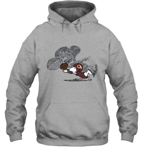 rwwk washington redskins snoopy plays the football game hoodie 23 front sport grey