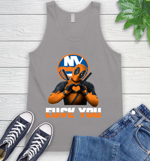 NHL New York Islanders Deadpool Love You Fuck You Hockey Sports Tank Top 3