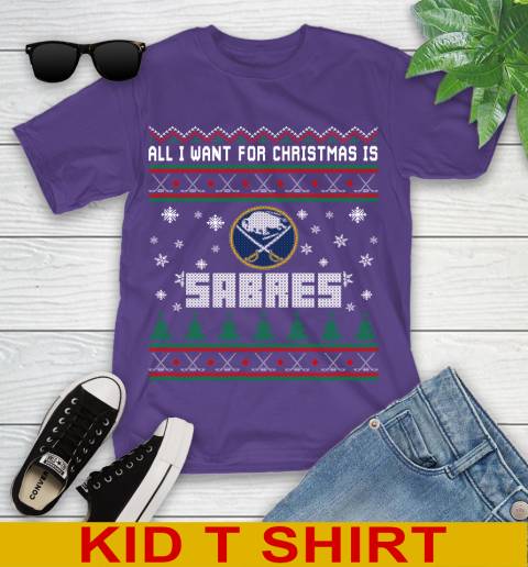 Buffalo Sabres NHL Hockey All I Want For Christmas Is My Team Sports 99