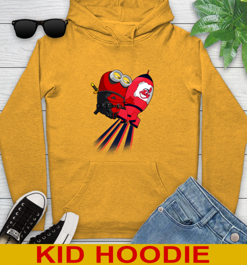 MLB Baseball Cleveland Indians Deadpool Minion Marvel Shirt Youth Hoodie 2