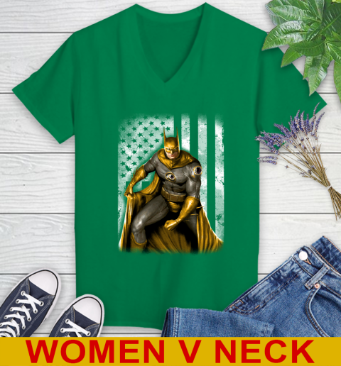Washington Redskins NFL Football Batman DC American Flag Shirt Women's V-Neck T-Shirt 5