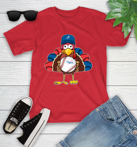 Los Angeles Dodgers Turkey thanksgiving Youth T-Shirt 10