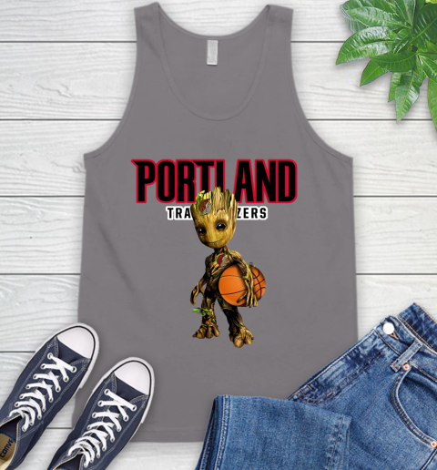 Portland Trail Blazers NBA Basketball Groot Marvel Guardians Of The Galaxy Tank Top 7