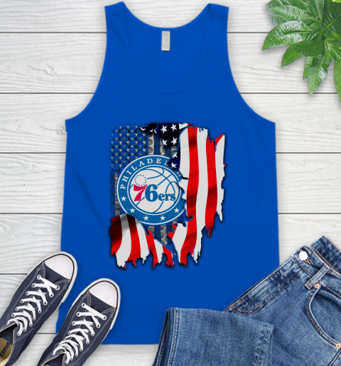 Philadelphia 76ers NBA Basketball American Flag Tank Top 4