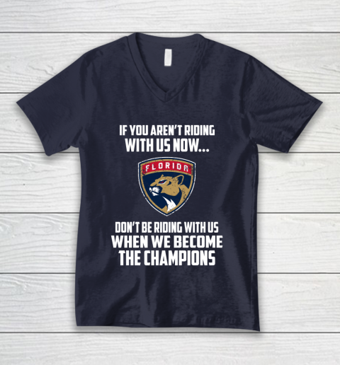 NHL Florida Panthers Hockey We Become The Champions V-Neck T-Shirt 2