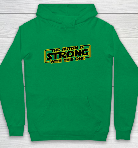 The Autism Is Strong With This One Autism Awareness Youth Hoodie 4