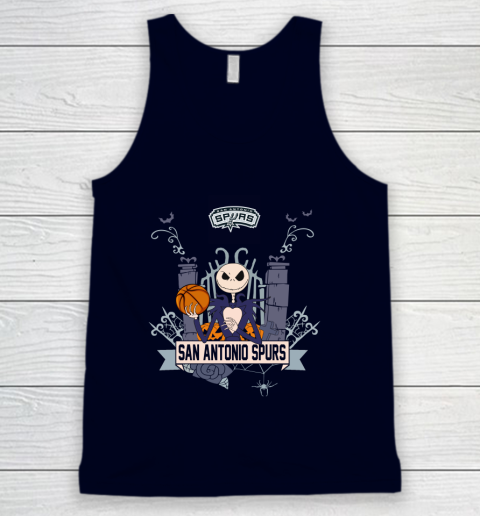 NBA San Antonio Spurs Basketball Jack Skellington Halloween Tank Top 2