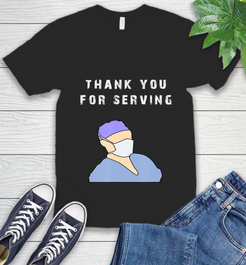 Nurse Shirt Thank you for serving doctors T Shirt V-Neck T-Shirt