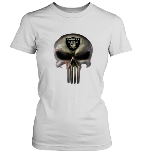 Oakland Raiders The Punisher Mashup Football Women's T-Shirt