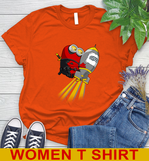 NBA Basketball San Antonio Spurs Deadpool Minion Marvel Shirt Women's T-Shirt 3