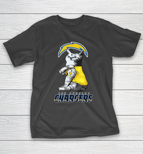NFL Football My Cat Loves Los Angeles Chargers T-Shirt
