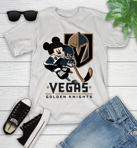 NHL Vegas Golden Knights Mickey Mouse Disney Hockey T Shirt Youth T-Shirt