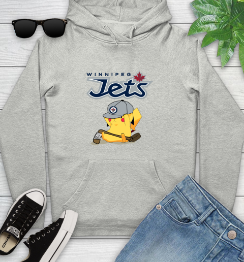 NHL Pikachu Hockey Sports Winnipeg Jets Youth Hoodie