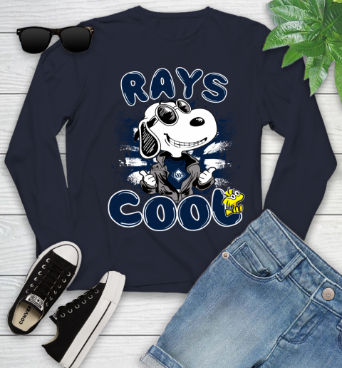 MLB Baseball Tampa Bay Rays Cool Snoopy Shirt Youth Long Sleeve 2