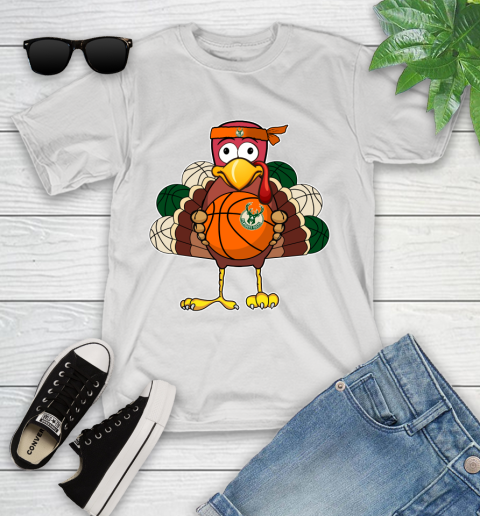 Milwaukee Bucks Turkey thanksgiving day Youth T-Shirt