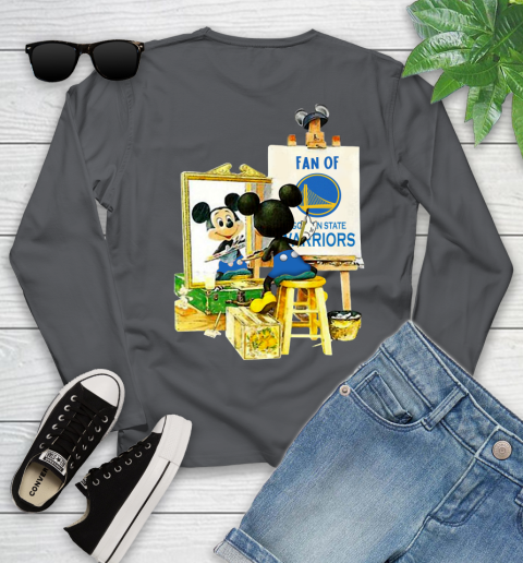 NBA Basketball Golden State Warriors Mickey Drawing Shirt 120