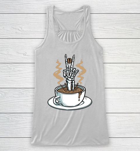 Coffee Lover Skeleton Coffee Costume Halloween Racerback Tank