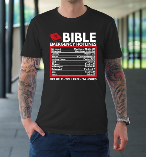 Bible Emergency Numbers  Funny Christian Bible T-Shirt