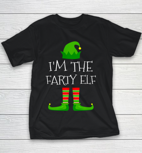 I m The Farty Elf Family Matching Christmas Pajama Gifts Youth T-Shirt