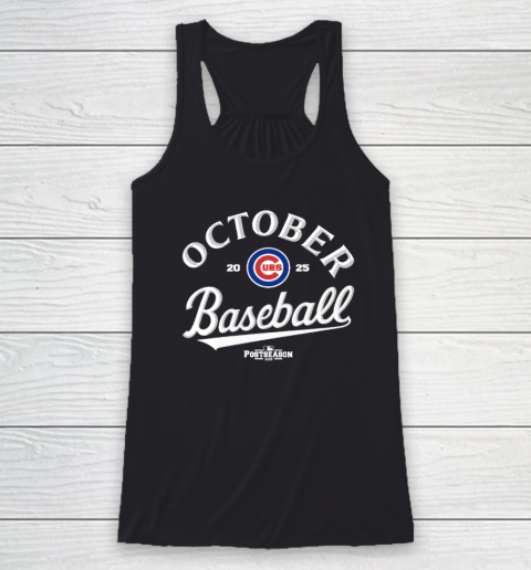 Chicago Cubs October Baseball 2025 Racerback Tank