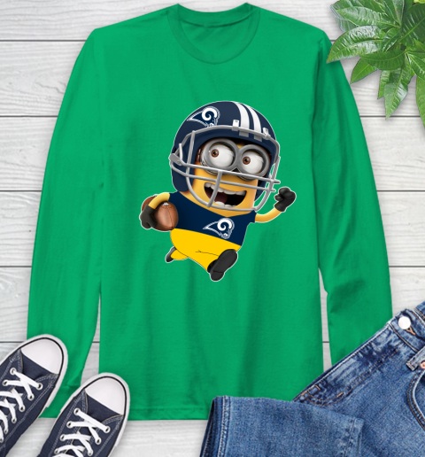 NFL Los Angeles Rams Minions Disney Football Sports Long Sleeve T-Shirt 7