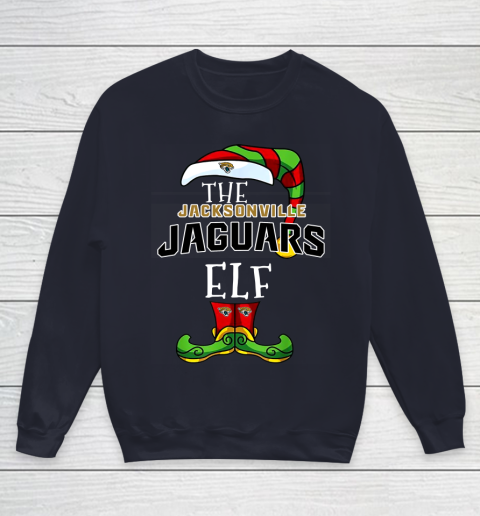 Jacksonville Jaguars Christmas ELF Funny NFL Youth Sweatshirt 2