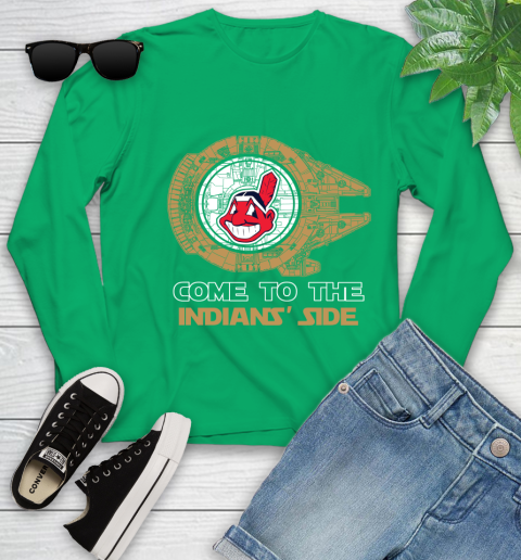 MLB Come To The Cleveland Indians Side Star Wars Baseball Sports Youth Long Sleeve 7