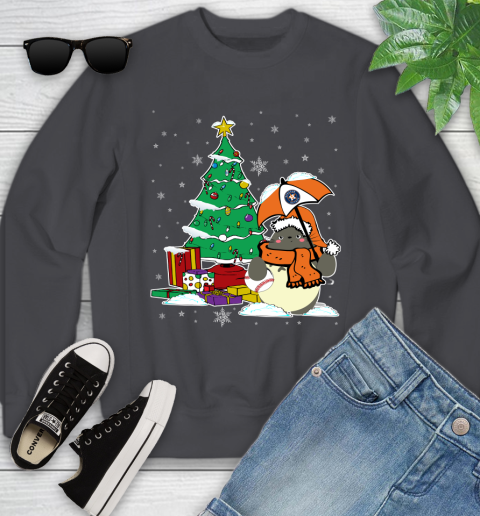 Houston Astros MLB Baseball Cute Tonari No Totoro Christmas Sports Youth Sweatshirt 5