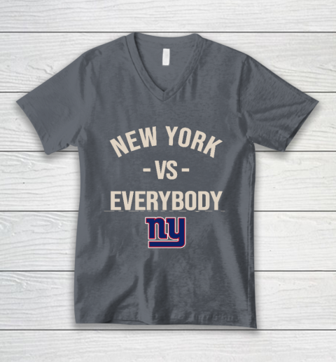 New York Giants Vs Everybody V-Neck T-Shirt 4