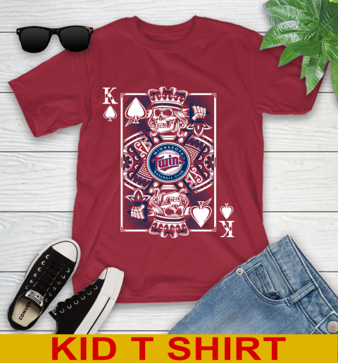 Minnesota Twins MLB Baseball The King Of Spades Death Cards Shirt Youth T-Shirt 12