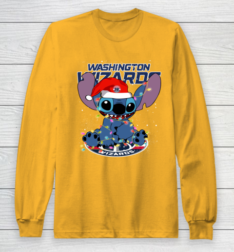 Washington Wizards NBA noel stitch Basketball Christmas Long Sleeve T-Shirt 2