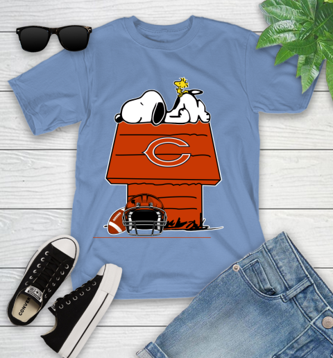 Chicago Bears NFL Football Snoopy Woodstock The Peanuts Movie Youth T-Shirt 11
