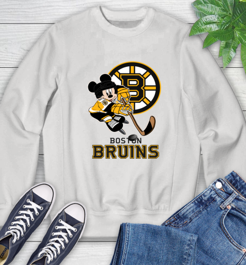 NHL Boston Bruins Mickey Mouse Disney Hockey T Shirt Sweatshirt