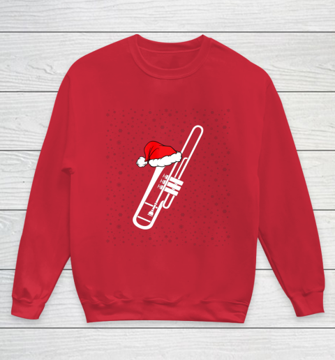 Christmas Gift Trombone Santa Trombone Funny Xmas Pajama Youth Sweatshirt 7