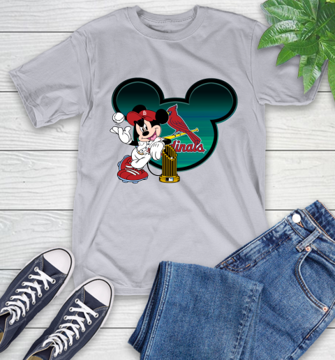 MLB St.Louis Cardinals The Commissioner's Trophy Mickey Mouse Disney T-Shirt 6