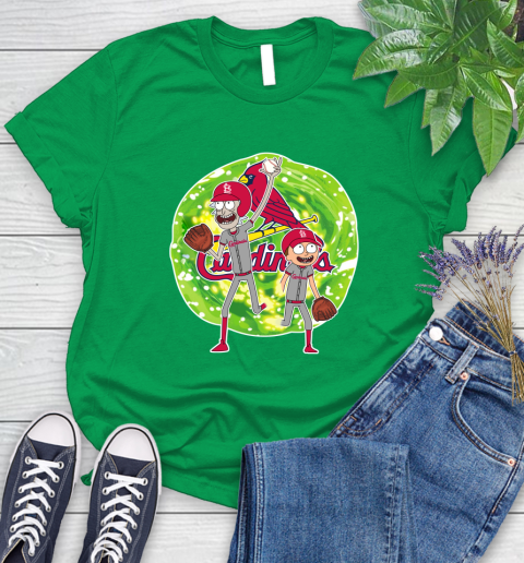 MLB St.Louis Cardinals Rick And Morty Baseball Sports Women's T-Shirt 6