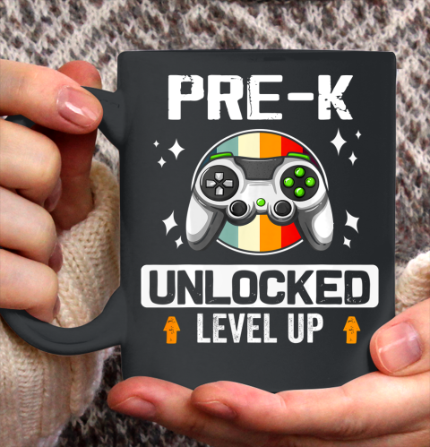 Next Level t shirts Pre K Unlocked Level Up Back To School Gamer Ceramic Mug 11oz